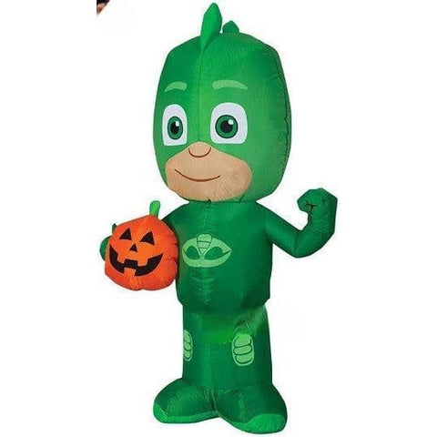 Gemmy Inflatables Inflatable Party Decorations 3 1/2' PJ Masks GEKKO Holding Pumpkin by Gemmy Inflatables 781880239581 221030 3 1/2' PJ Masks GEKKO Holding Pumpkin by Gemmy Inflatables SKU# 221030