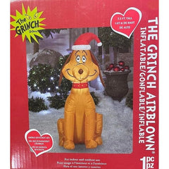 3 1/2' The Grinch's Max the Dog w/ Santa Hat by Gemmy Inflatables