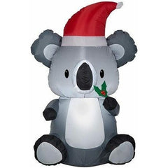 Gemmy Inflatables Inflatable Party Decorations 3.5' Christmas Koala w/ Santa Hat by Gemmy Inflatables 781880274483 118919