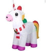 Image of Gemmy Inflatables Inflatable Party Decorations 3  ½' Chirsmtas Unicorn w/ Scarf by Gemmy Inflatables 3  ½' Christmas Unicorn by Gemmy Inflatables SKU# 114548