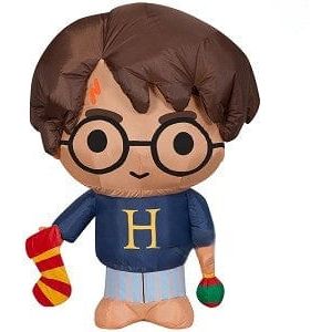 Gemmy Inflatables Inflatable Party Decorations 3' Harry Potter w/ Christmas Stocking & Holly by Gemmy Inflatables 781880241508 880049