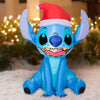 Image of Gemmy Inflatables Inflatable Party Decorations 3' Inflatable Stitch Wearing Santa Hat by Gemmy Inflatables 118627