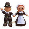 Image of Gemmy Inflatables Inflatable Party Decorations 4 1/2' Thanksgiving Pilgrim Boy & Girl COMBO by Gemmy Inflatables 781880280774 Y8200