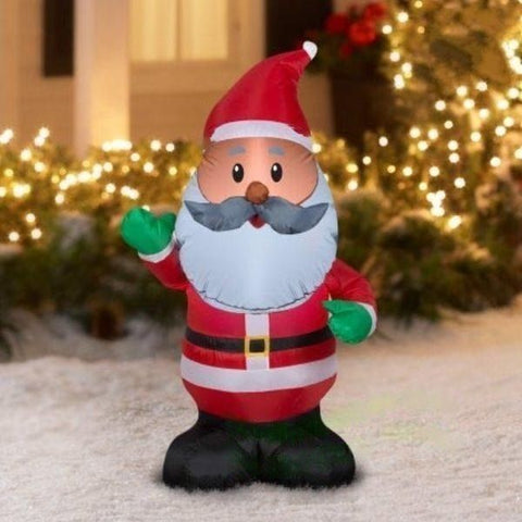 Gemmy Inflatables Inflatable Party Decorations 4' African American Santa Claus by Gemmy Inflatables 781880214977 11143-112197 4' African American Santa Claus by Gemmy Inflatables SKU# 11143-112197