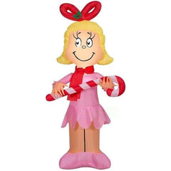 Gemmy Inflatables Inflatable Party Decorations 4' Christmas Cindy Lou Who Holding A Candy Cane by Gemmy Inflatables 781880211785 880607