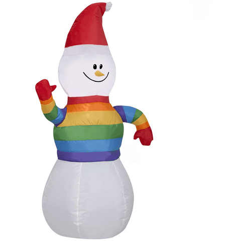 20' Lazy Lounging Snowman by Gemmy Inflatable