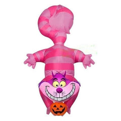 Gemmy Inflatables Inflatable Party Decorations 4' Disney’s Wonderland Hanging Cheshire Cat w/ Pumpkin by Gemmy Inflatable 781880241317 228485 4'Disney’s Wonderland Hanging Cheshire Cat w/ Pumpkin Gemmy Inflatable