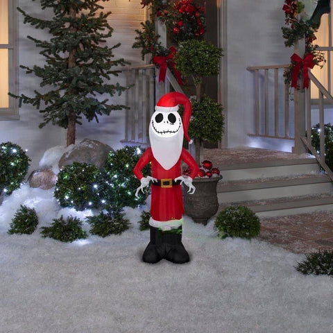 Gemmy Inflatables Inflatable Party Decorations 4' Jack Skellington in Santa Outfit by Gemmy Inflatables 117679