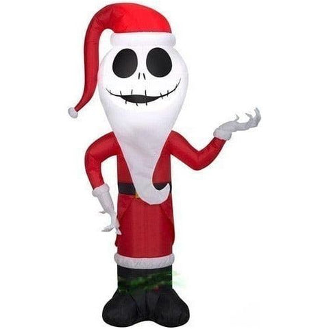 Gemmy Inflatables Inflatable Party Decorations 4' Nightmare Before Christmas Jack Skellington As Santa by Gemmy Inflatables 5 1/2' Disney Nightmare Christmas Jack Skellington Santa Claus Gemmy