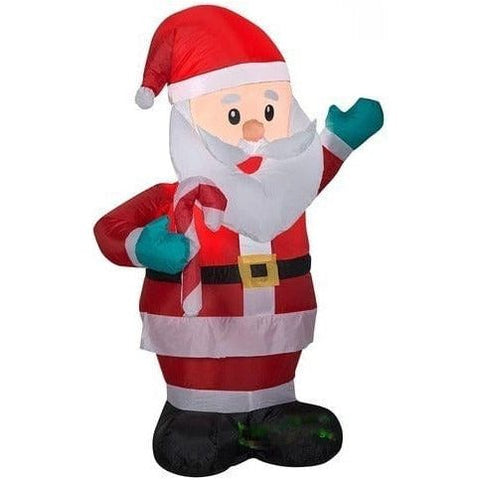 Gemmy Inflatables Inflatable Party Decorations 4' Santa Claus Holding Candy Cane by Gemmy Inflatable 116710