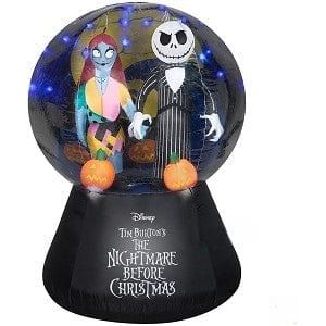 Gemmy Inflatables Inflatable Party Decorations 5 1/2' Nightmare Before Christmas Jack and Sally Halloween Globe by Gemmy Inflatables 781880239017 224300 5 1/2' NightmareChristmas Jack Sally Halloween Globe Gemmy Inflatables