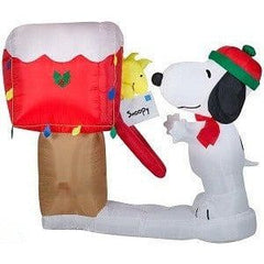 Gemmy Inflatables Inflatable Party Decorations 5.5' Christmas Peanuts Snoopy and Woodstock in Mailbox by Gemmy Inflatables 781880241010 119615 5.5' Christmas Peanuts Snoopy and Woodstock Mailbox Gemmy Inflatables