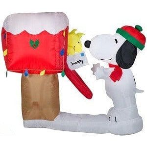 Gemmy Inflatables Inflatable Party Decorations 5.5' Christmas Peanuts Snoopy and Woodstock in Mailbox by Gemmy Inflatables 781880241010 119615 5.5' Christmas Peanuts Snoopy and Woodstock Mailbox Gemmy Inflatables