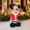 Image of Gemmy Inflatables Inflatable Party Decorations 5' Christmas Mickey Mouse With Santa Beard by Gemmy Inflatables 781880246787 119067