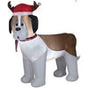 Image of Gemmy Inflatables Inflatable Party Decorations 5' Christmas St. Bernard w/ Antlers by Gemmy Inflatable