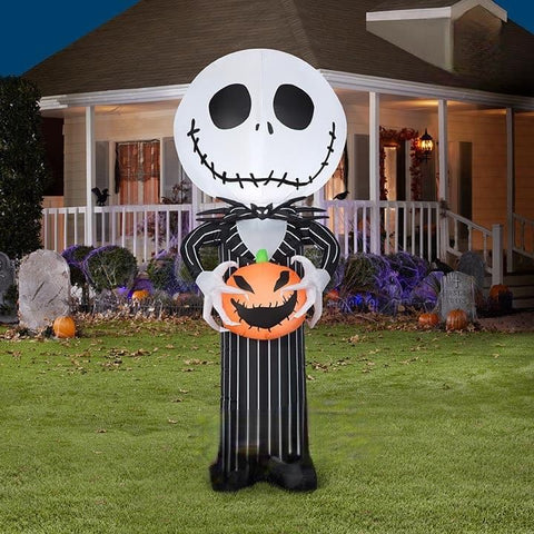 Gemmy Inflatables Inflatable Party Decorations 5' Halloween Nightmare Before Christmas Jack Skellington w/ Jack O' Lantern by Gemmy Inflatables 781880239161 225344 5' Halloween Nightmare Christmas Jack Skellington JackO Lantern Gemmys
