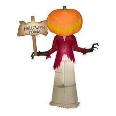 Gemmy Inflatables Inflatable Party Decorations 5' Halloween Nightmare Before Christmas Pumpkin King w/ Halloween Town Sign by Gemmy Inflatables