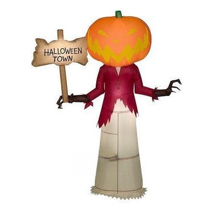 Gemmy Inflatables Inflatable Party Decorations 5' Halloween Nightmare Before Christmas Pumpkin King w/ Halloween Town Sign by Gemmy Inflatables
