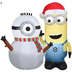 Gemmy Inflatables Inflatable Party Decorations 5' Minion Kevin Building A Snowman Scene by Gemmy Inflatables 781880241188 117712