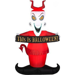 Gemmy Inflatables Inflatable Party Decorations 5' Nightmare Before Christmas Lock w/ Halloween Banner by Gemmy Inflatables 781880238904 227765 5' Nightmare Before Christmas Lock Halloween Banner Gemmy Inflatables