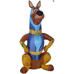 Gemmy Inflatables Inflatable Party Decorations 5' Scooby Doo in Super Scoob Costume by Gemmy Inflatables 5 1/2' Airblown Inflatable Halloween Skeleton Top Hat Sitting Pumpkin