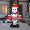 Image of Gemmy Inflatables Inflatable Party Decorations 6 1/2' Christmas Cow w/ Merry Christmas Sign by Gemmy Inflatables 111582