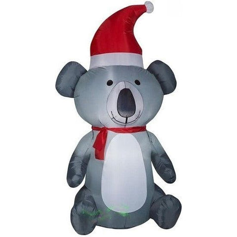 Gemmy Inflatables Inflatable Party Decorations 6.5' Christmas Koala Bear Wearing Santa Hat by Gemmy Inflatables