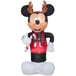 Gemmy Inflatables Inflatable Party Decorations 6' Christmas Mickey Mouse w/ Antlers by Gemmy Inflatables