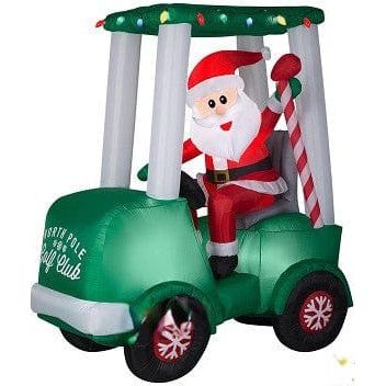 Gemmy Inflatables Inflatable Party Decorations 6' Christmas Santa in Golf Cart Scene by Gemmy Inflatables 781880241003 117607
