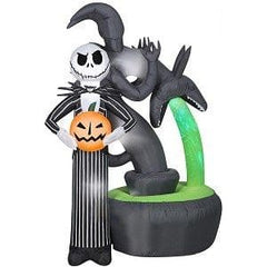 Gemmy Inflatables Inflatable Party Decorations 6' Jack Skellington Scary Fountain Scene by Gemmy Inflatables 781880238881 228488 6' Jack Skellington Scary Fountain Scene Gemmy Inflatables SKU# 228488