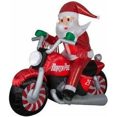 Gemmy Inflatables Inflatable Party Decorations 6' LUXE Santa Clause Motorcycle Scene by Gemmy Inflatables 781880274827 113764