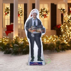 6' Photo Realistic NLCV Clark Griswold holding Christmas Presents by Gemmy Inflatables