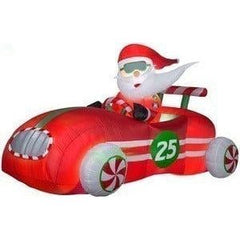 Gemmy Inflatables Inflatable Party Decorations 7 1/2' Santa in Christmas Roadster by Gemmy Inflatables 111478