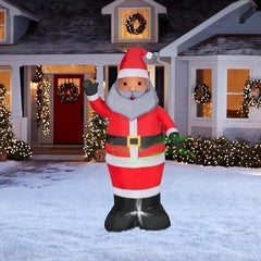 7' Christmas African American Santa Claus by Gemmy Inflatables