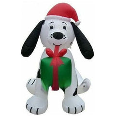 Gemmy Inflatables Inflatable Party Decorations 7' Christmas Dalmatian Puppy w/ Present by Gemmy Inflatables 781880241935 Y108