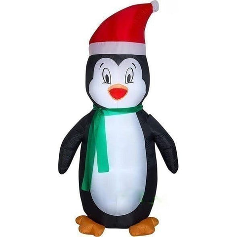 Gemmy Inflatables Inflatable Party Decorations 7' Christmas Penguin w/ Santa Hat and Scarf by Gemmy Inflatables 117150