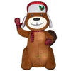 Image of Gemmy Inflatables Inflatable Party Decorations 7' Mixed media Christmas Beaver w/ Haty Gemmy Inflatables 119926