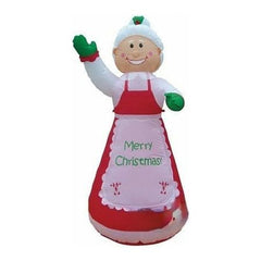 Gemmy Inflatables Inflatable Party Decorations 7' Mrs. Claus Wearing "Merry Christmas" Apron by Gemmy Inflatables 781880241911 Y141L