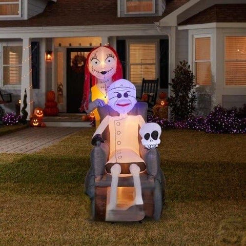 Gemmy Inflatables Inflatable Party Decorations 7' Tim Burton’s Nightmare Before Christmas Dr. Finkelstein and Sally Scene by Gemmy Inflatable 781880241324 229874 7' Tim Burton’s Nightmare Before Christmas Dr. Finkelstein Sally Scene