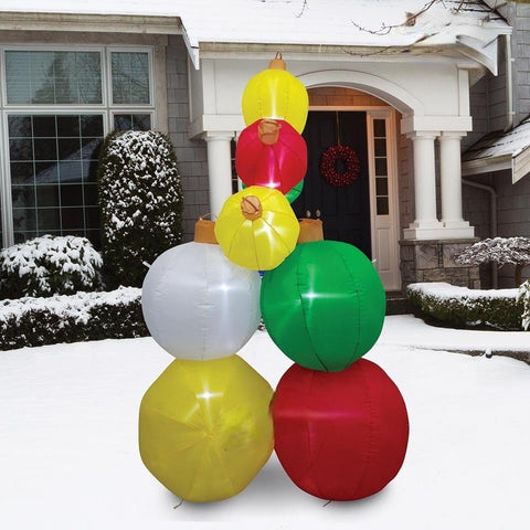 Gemmy Inflatables Inflatable Party Decorations 8' Air Blown Inflatable Pile of Christmas Ornaments by Gemmy Inflatable 781880206217 GTC00147-8 8' Air Blown Inflatable Pile of Christmas Ornaments  Gemmy Inflatable