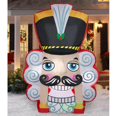 Gemmy Inflatables Inflatable Party Decorations 8' Christmas Nutcracker Head by Gemmy Inflatable 113754 8' Christmas Nutcracker Head by Gemmy Inflatable SKU# 113754