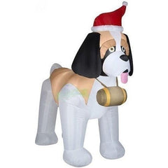 Gemmy Inflatables Inflatable Party Decorations 9' Christmas St Bernard Wearing Santa Hat by Gemmy Inflatable