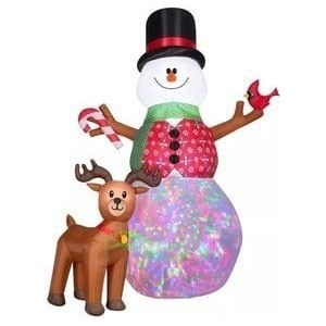 Gemmy Inflatables Lawn Ornaments & Garden Sculptures 10' Animated Kaleidoscope Snowman w/ Friends by Gemmy Inflatables 10' Christmas Giant Snowman w/ Top Hat Gemmy Inflatables SKU# 114586