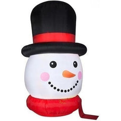 Gemmy Inflatables Lawn Ornaments & Garden Sculptures 10' Giant Snowman Head w/ Top Hat by Gemmy Inflatables