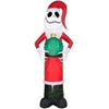 Image of Gemmy Inflatables Seasonal & Holiday Decorations 8.5' Before Christmas Jack Skellington As Santa Holding An Ornament by Gemmy Inflatable 5.5' Nightmare Christmas Jack Skellington Red Suit Gemmy Inflatable