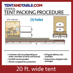 20' x 100' Premium Single Tube West Coast Frame Party Tent, Sectional