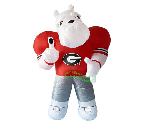 7' NCAA Inflatable Georgia Hairy Bulldog Mascot