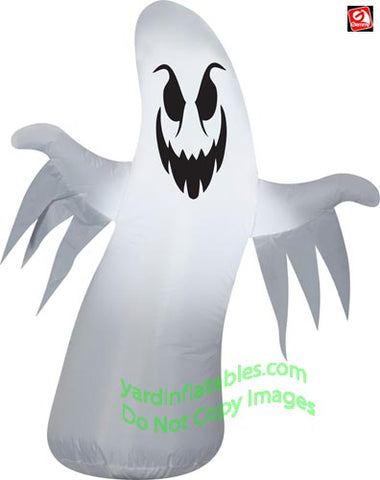 3 1/2' Gemmy Airblown Inflatable Halloween Skinny Curved Scary Ghost