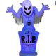 5' Gemmy Airblown Inflatable Short Circuit Halloween Ghost on Tombstone