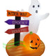 5.5' Air Blown Inflatable Ghost w/ Sign & Pumpkins